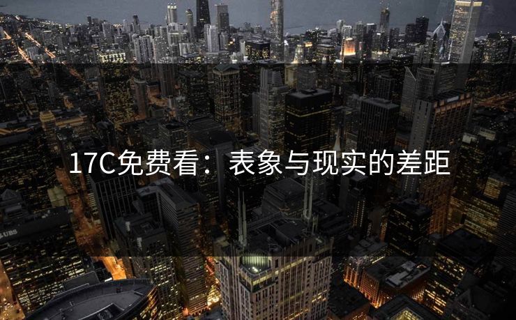 17C免费看：表象与现实的差距